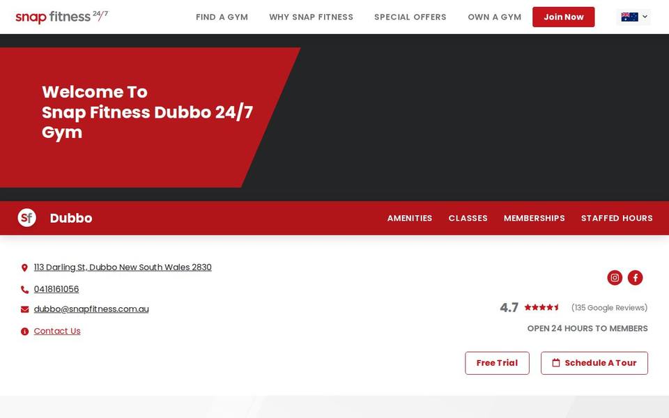 Snap Fitness Dubbo website