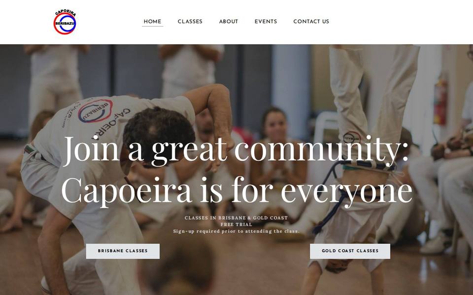 Capoeira Beribazu Brisbane website