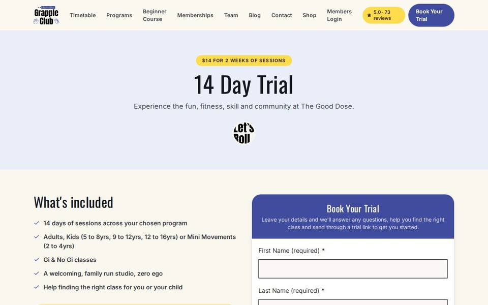 The Good Dose BJJ website