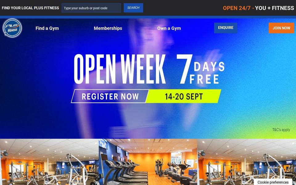 Plus Fitness Artarmon website