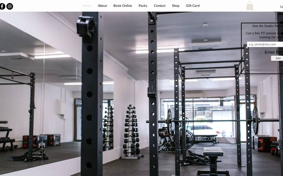 Studio Sweat By Jo website