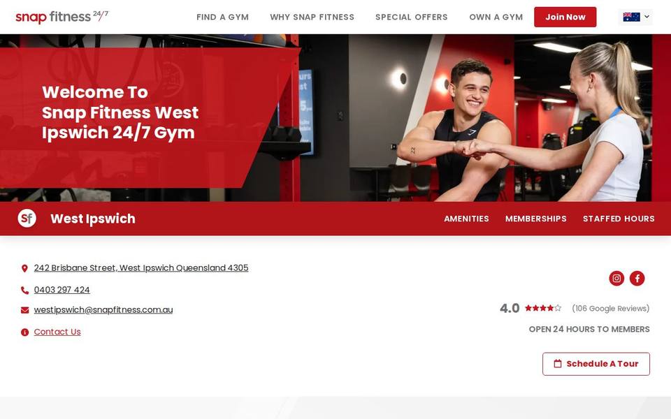 Snap Fitness West Ipswich website