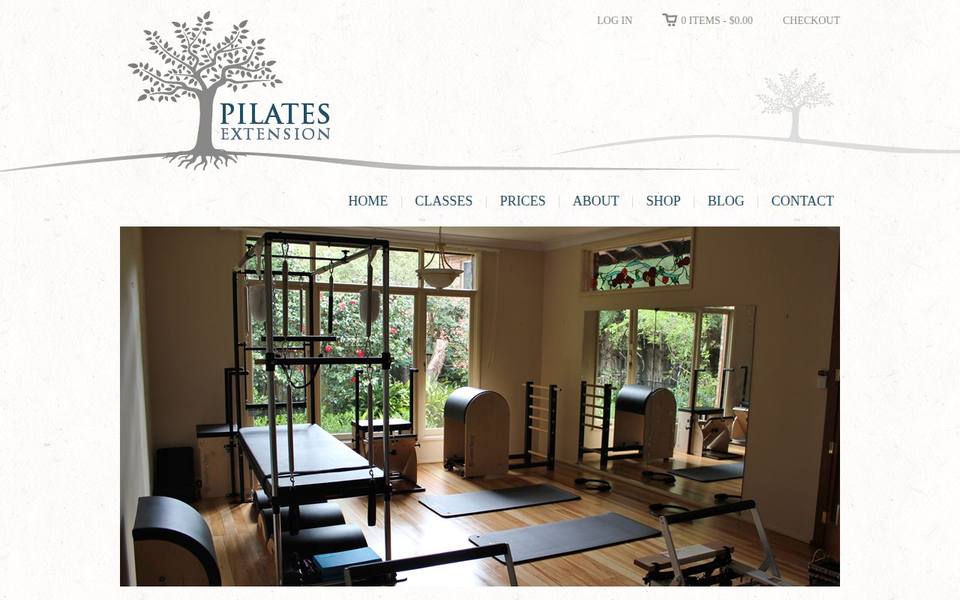 Pilates Extension website