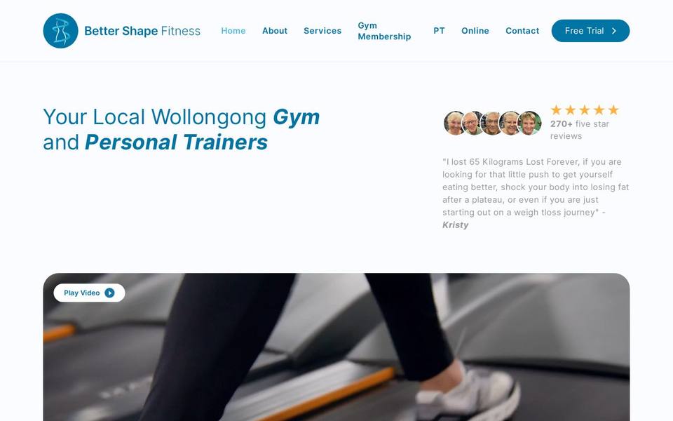 Better Shape Fitness website