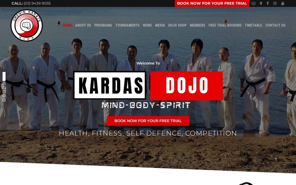 Enshin Karate Australia website