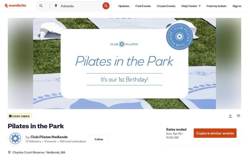 Club Pilates, Nedlands website