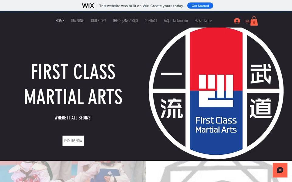 First Class Martial Arts website