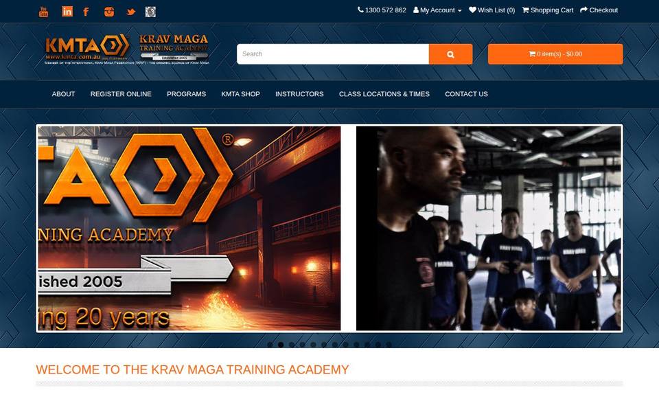 Krav Maga Training Academy website
