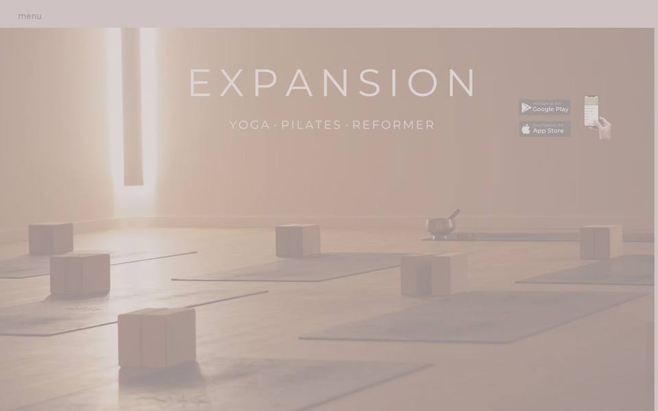 Expansion Yoga and Pilates website