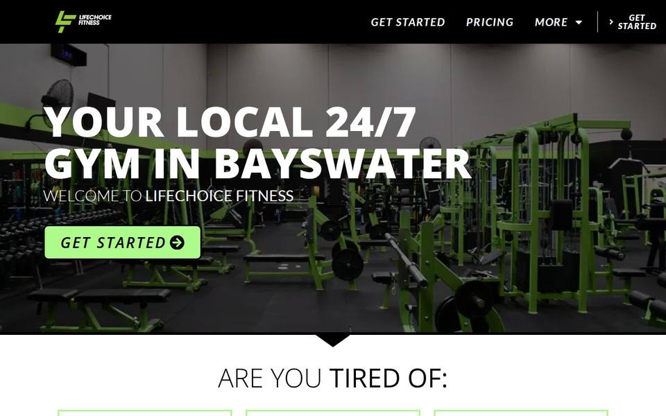 LifeChoice Fitness website