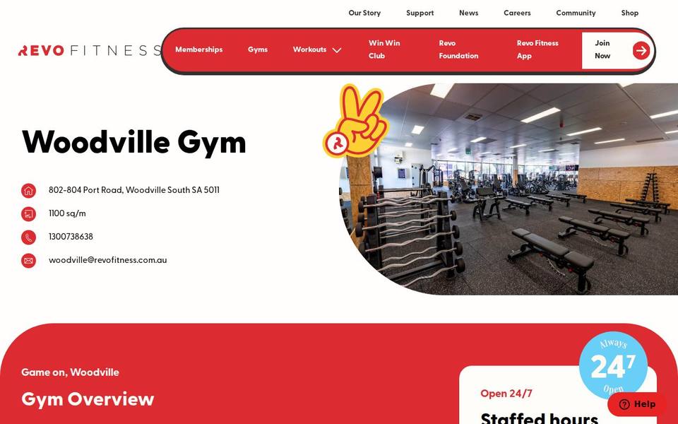 Revo Fitness Woodville website