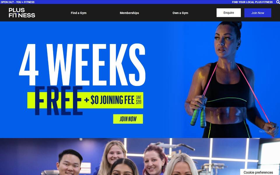 Plus Fitness Mount Druitt website