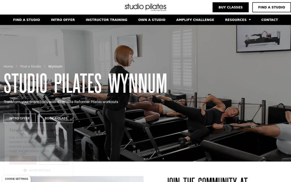 Studio Pilates International website