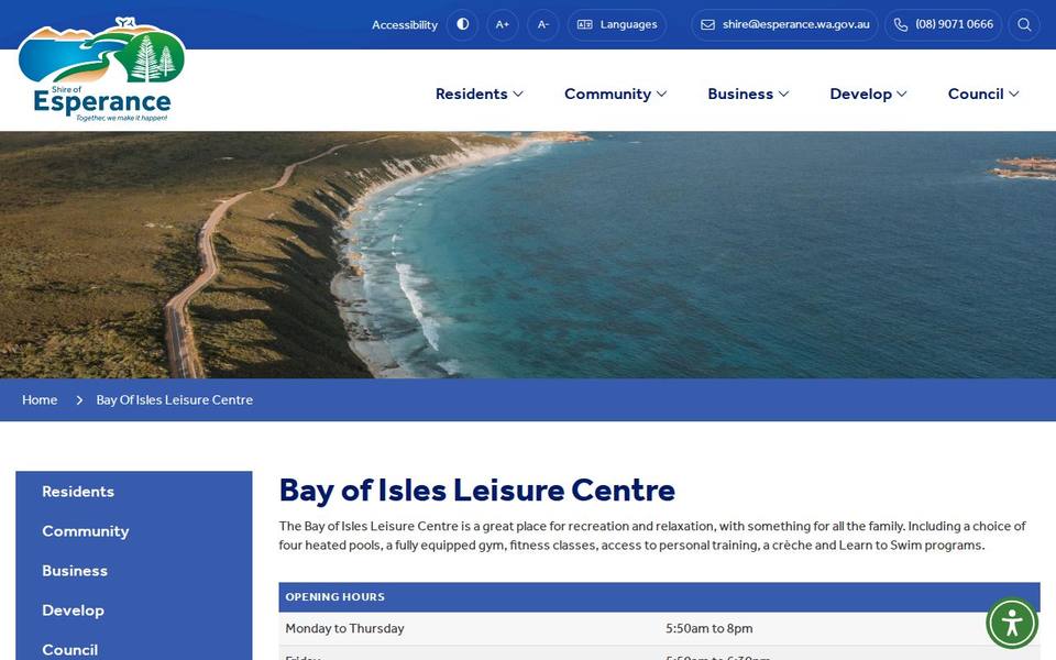 Bay of Isles Leisure Centre website