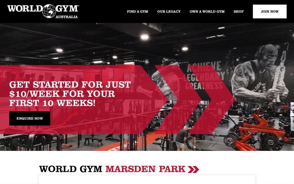 World Gym ['Marsden Park'] website