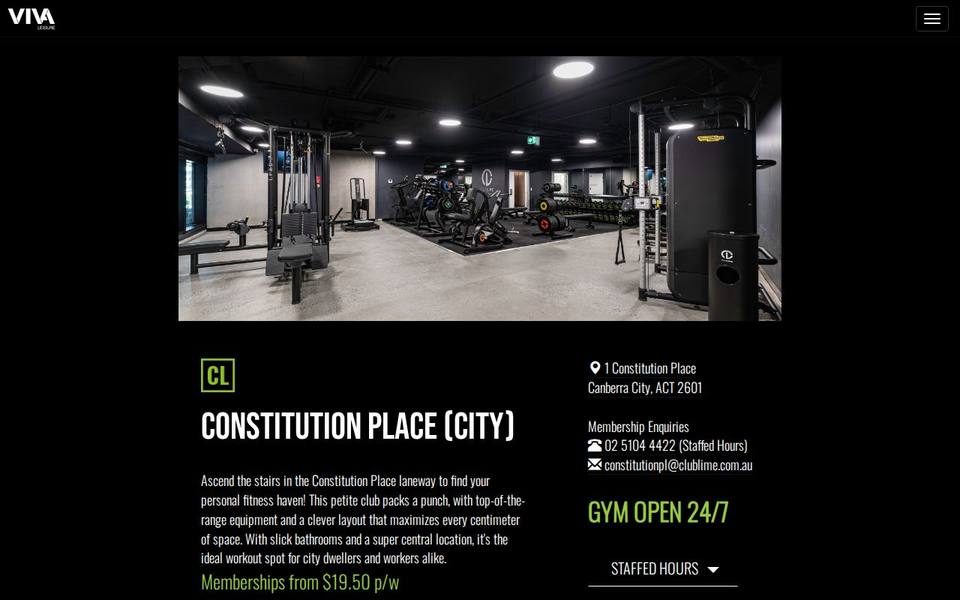 Club Lime Constitution Place (City) website