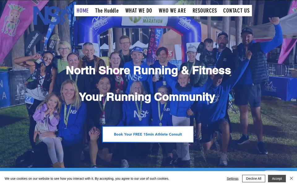 North Shore Running and Outdoor Fitness website