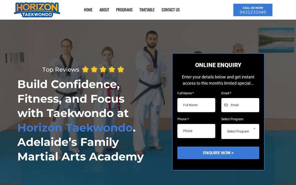 Horizon Taekwondo website