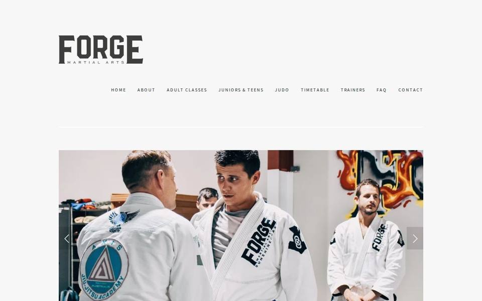 Forge Martial Arts - Sunshine Coast website