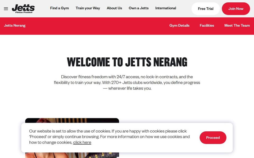 Jetts Nerang website