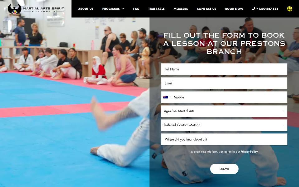 Martial Arts Spirit website