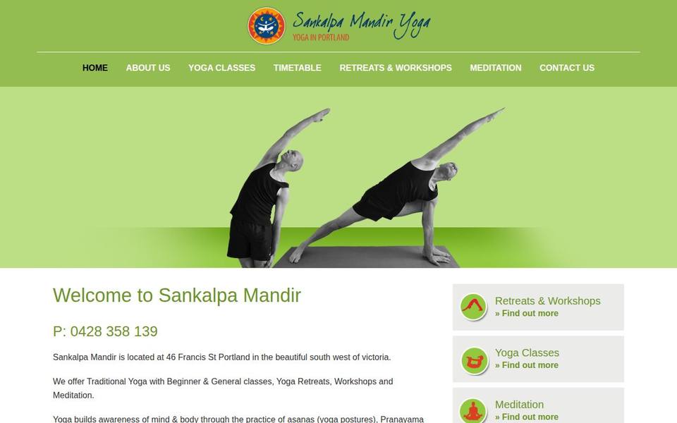 Sankalpa Mandir website