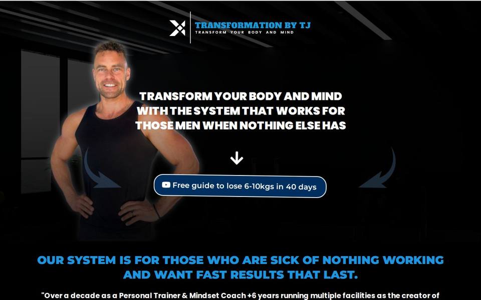 Transform 40 website