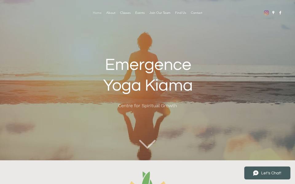 Emergence Yoga Kiama website