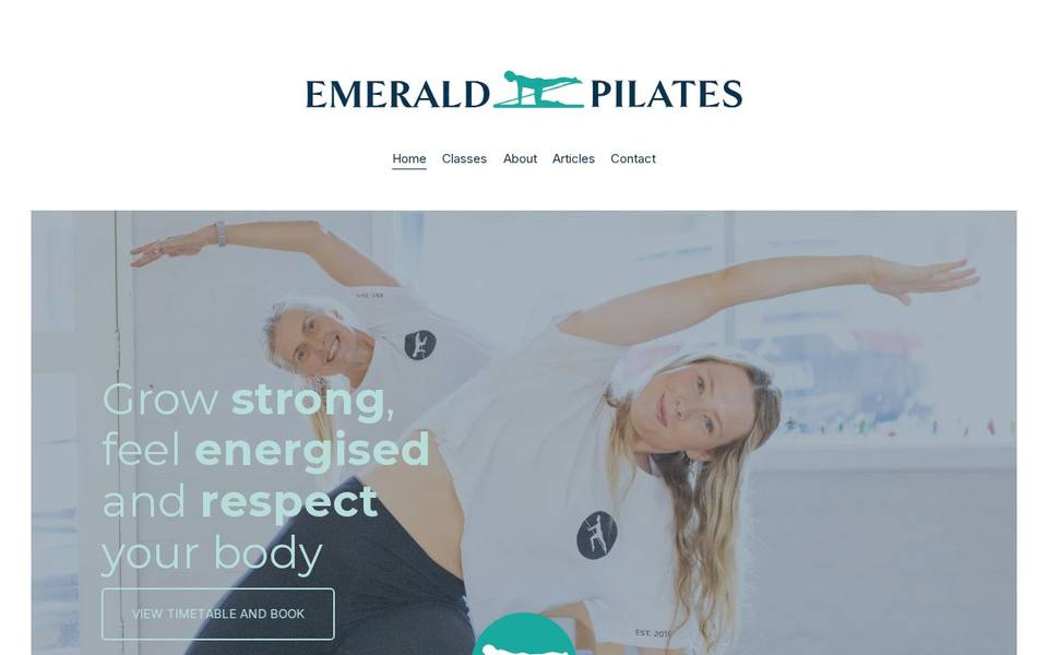 Emerald Pilates website