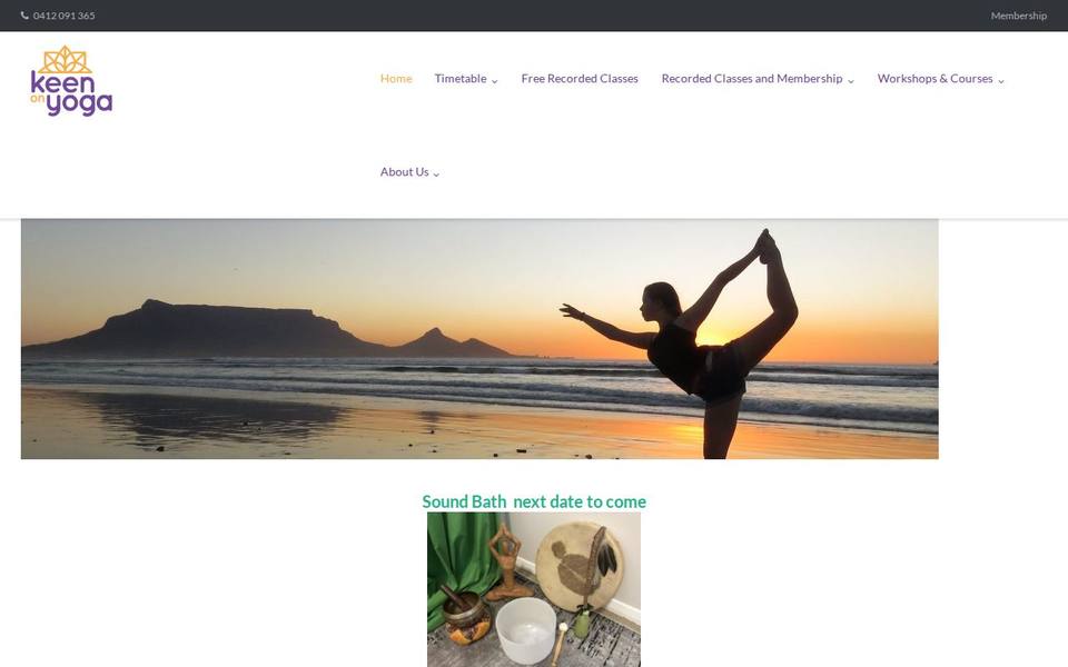 Keen on Yoga website