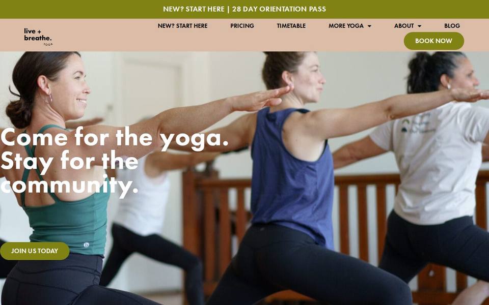 Live and Breathe Yoga website