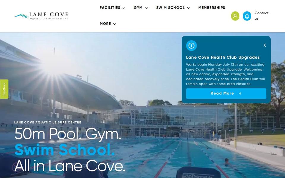 Lane Cove Aquatic Leisure Centre website