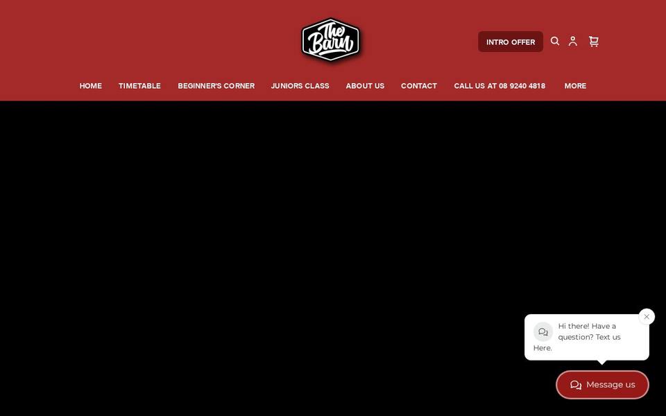 The Barn Martial Arts and Fitness website
