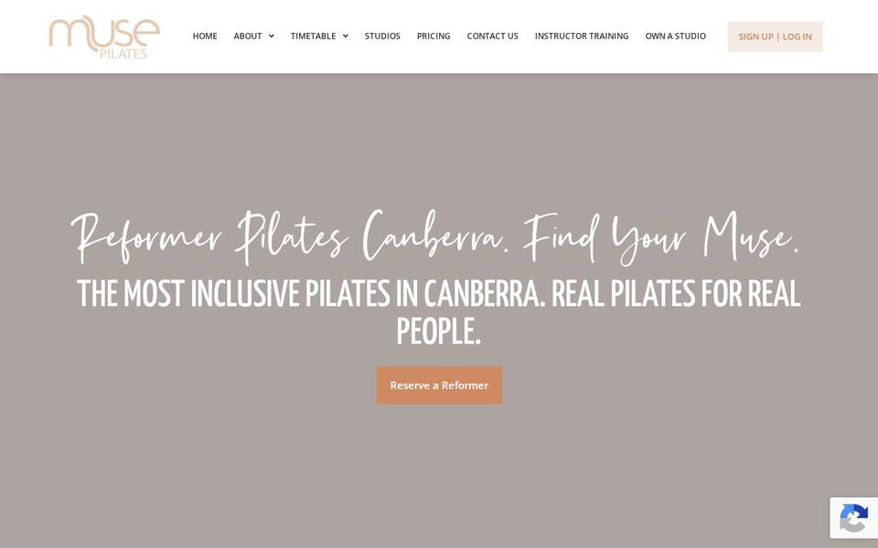 Muse Pilates Studio website