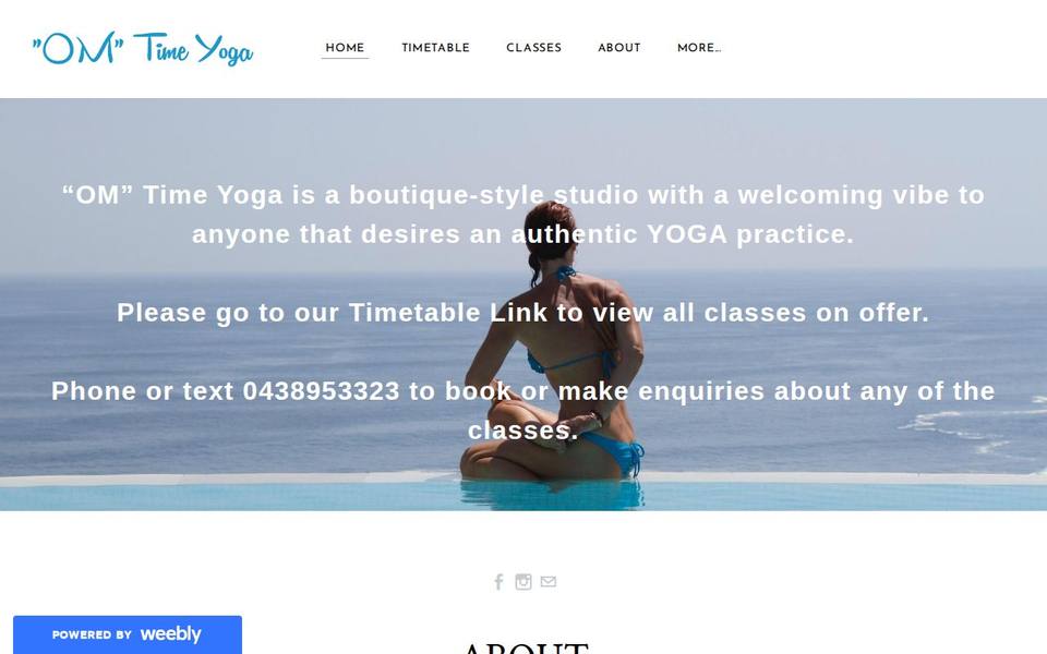 OM Time Yoga website