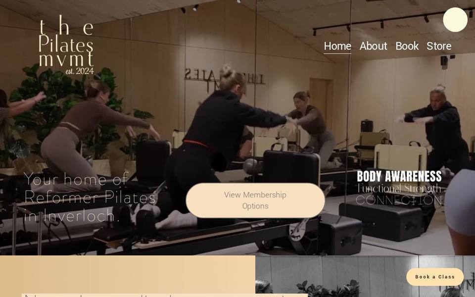 The Pilates Mvmt website