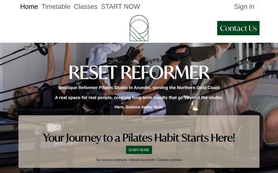 Reset Reformer website