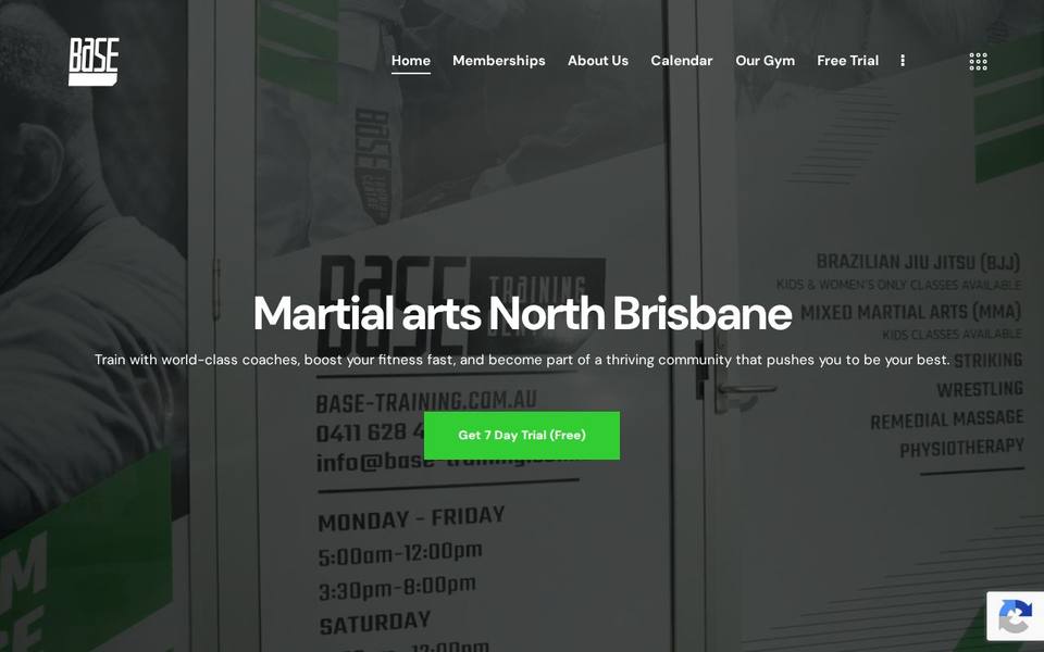 Base Training Centre website