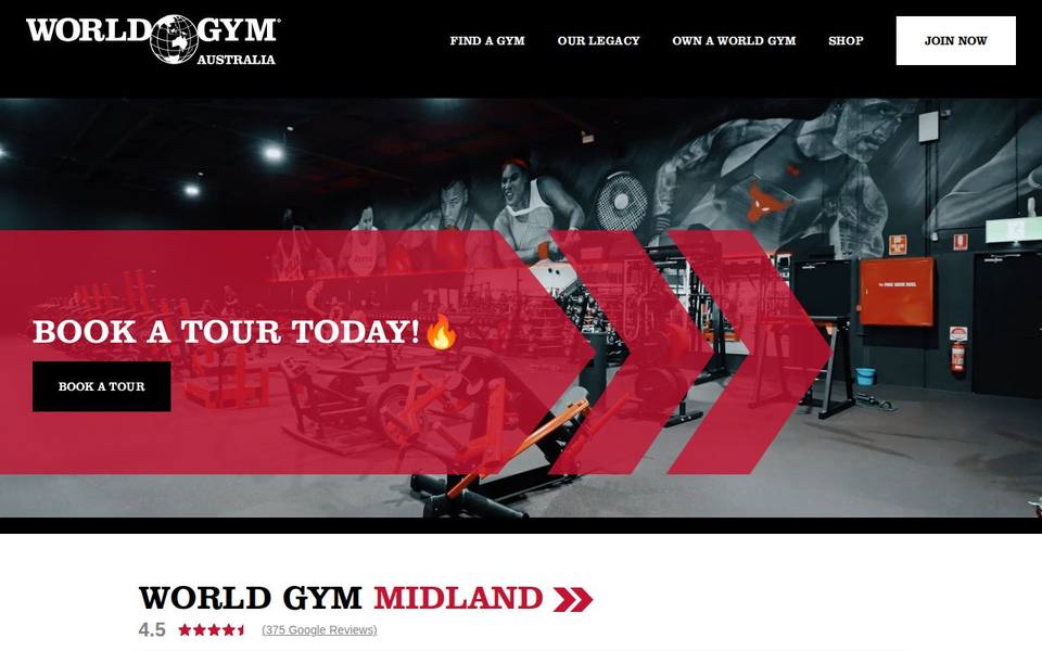 World Gym Midland website