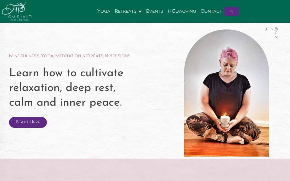 Om Shanti Well Beings website