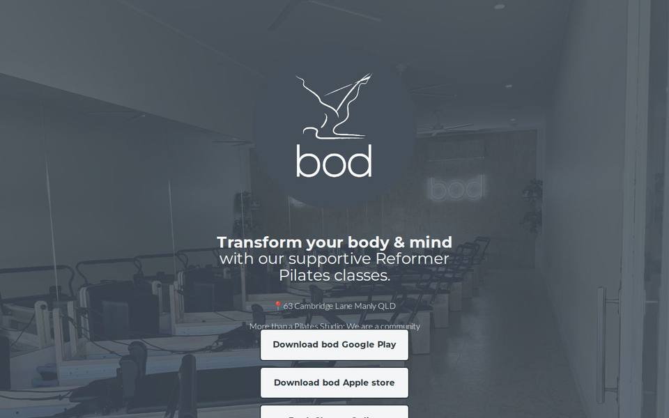 bod Pilates website
