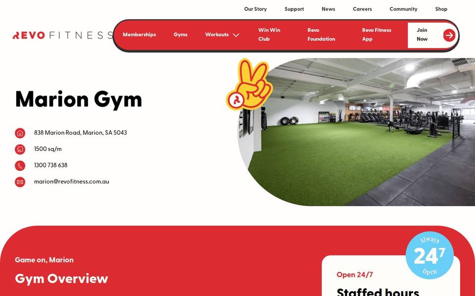 Revo Fitness Marion website