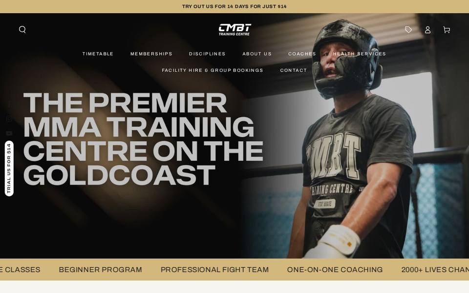 CMBT Training Centre website