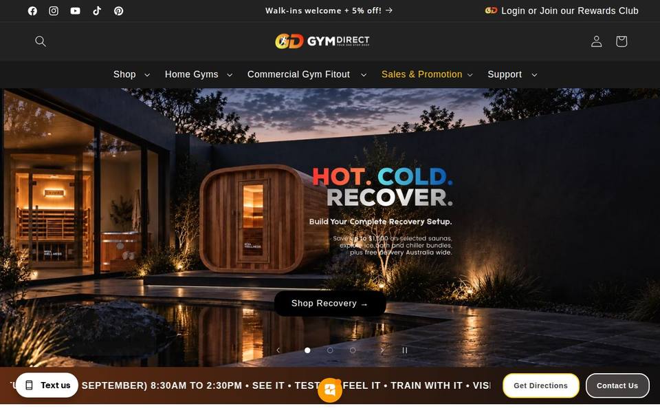 Gym Direct website