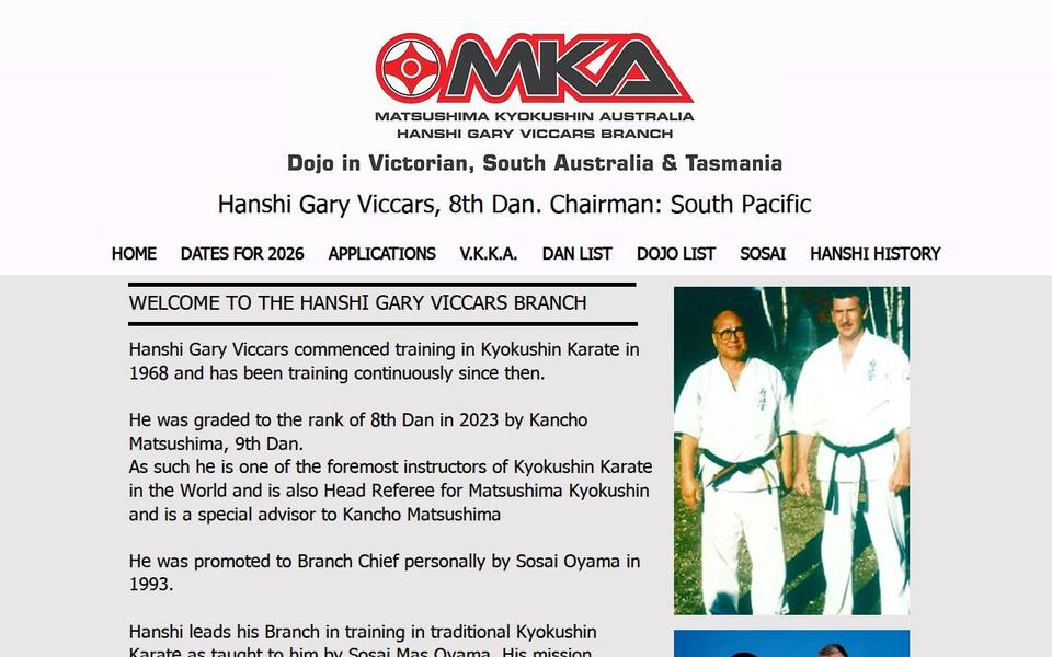 Corio Kyokushin Karate website