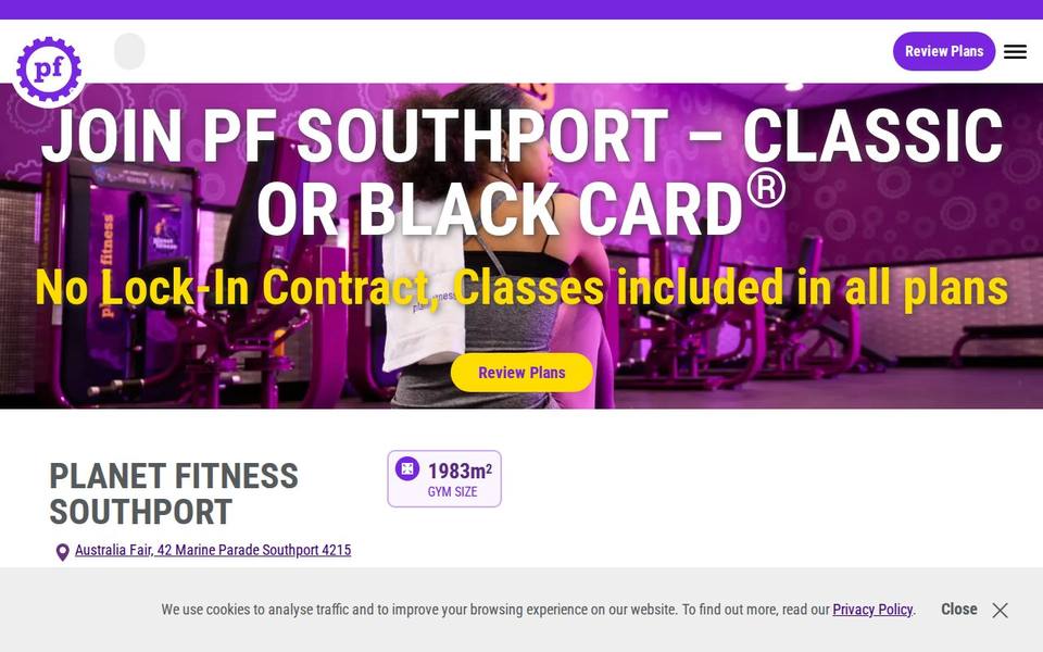 Planet Fitness Southport website