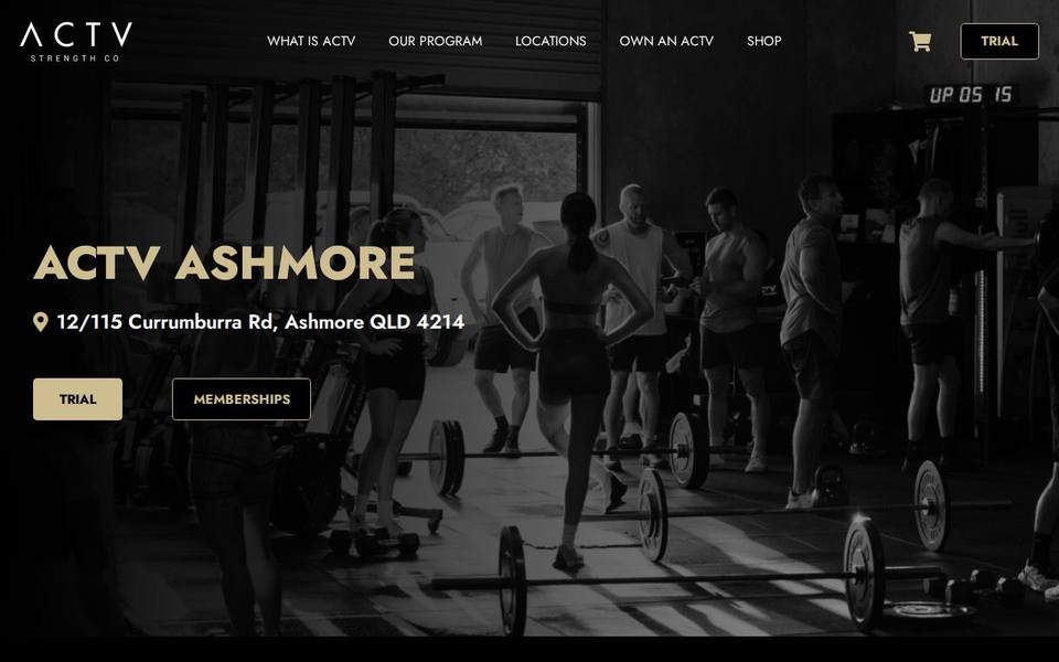 ACTV Strength Co Ashmore website