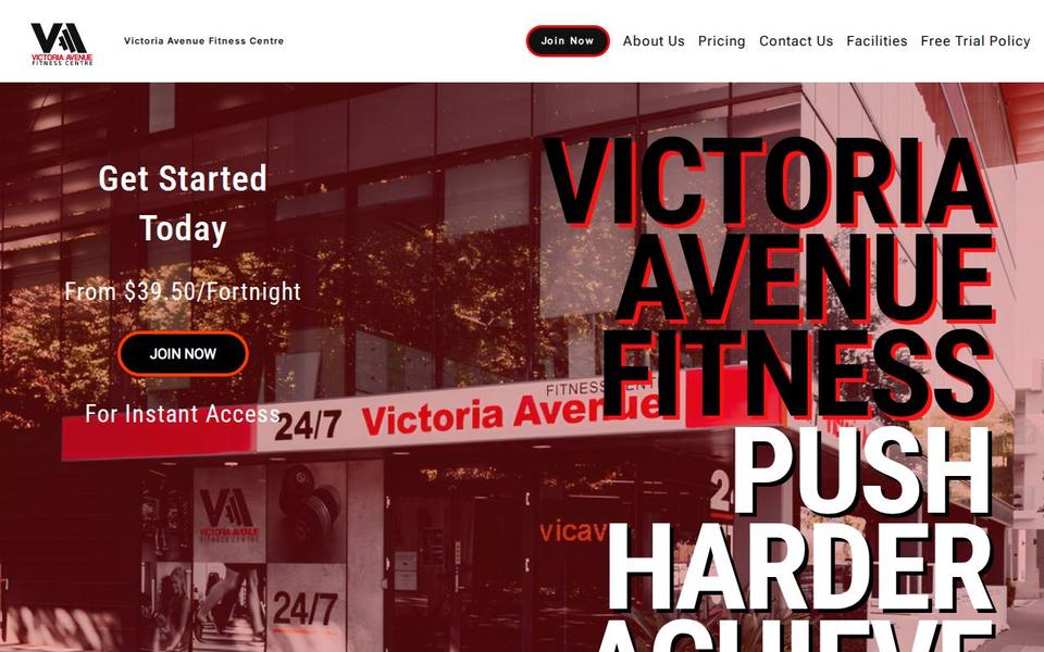 Victoria Avenue Fitness Centre website