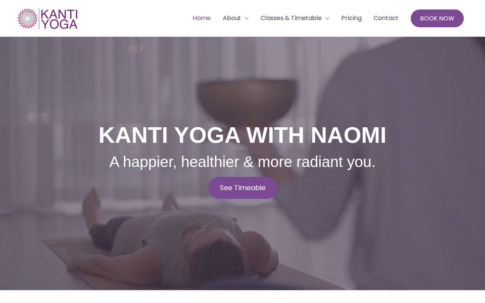 Kanti Yoga with Naomi website