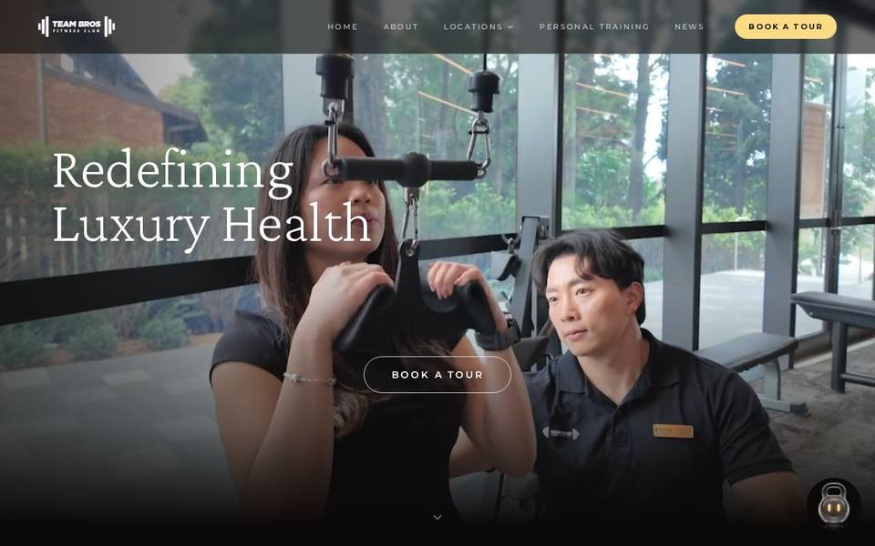 Teambros Fitness Club website